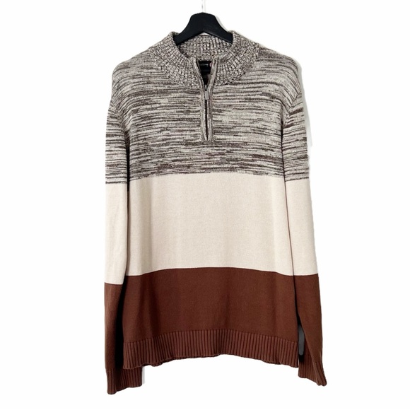 Anthony of London Sweater Ribbed Cozy Quarter Zip Men’s 2XL - Picture 1 of 5